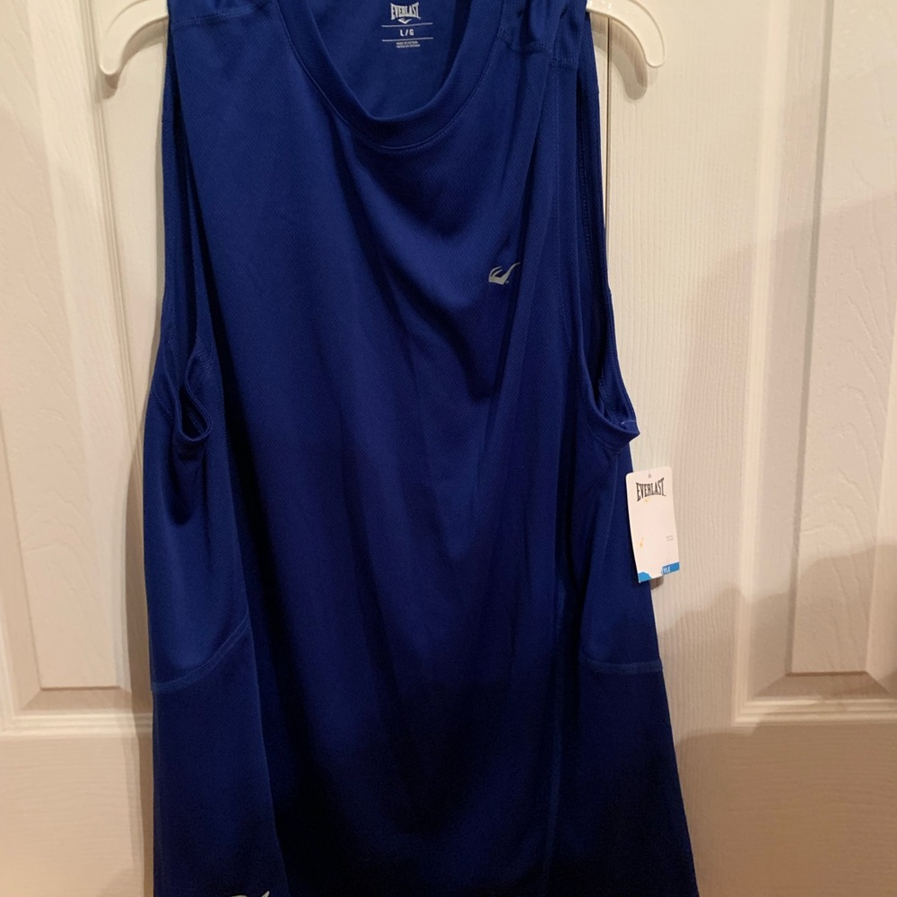 NWT Everlast Men's Blue Tank Top Breathable Activewear ~ L